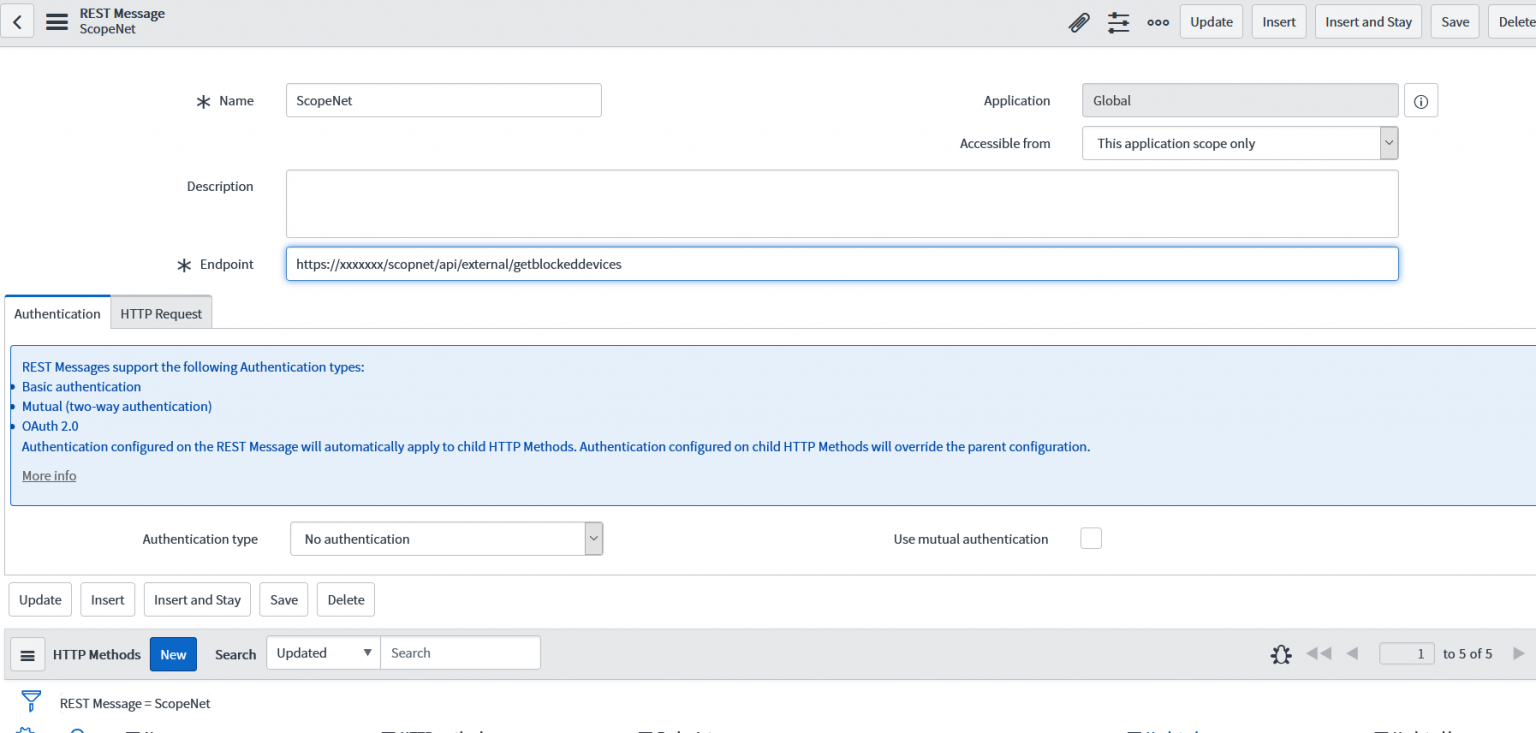 ServiceNow Rest Message - OutBound - DijitalTurk